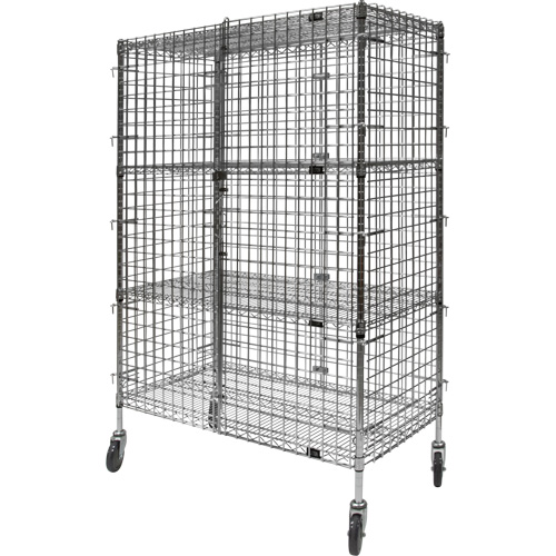 Chariot de s&eacute;curit&eacute;, Chrom&eacute;, 48" x 69" x 24", Capacit&eacute; 500 lb Distribution Industrielle GC
