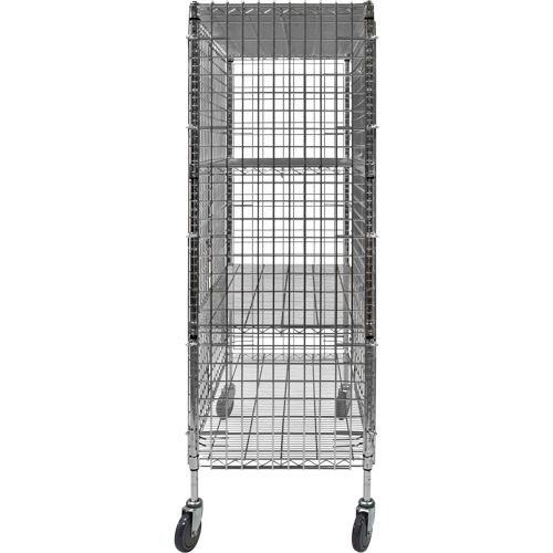 Chariot de s&eacute;curit&eacute;, Chrom&eacute;, 48" x 69" x 24", Capacit&eacute; 500 lb Distribution Industrielle GC
