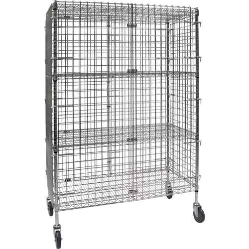 Chariot de s&eacute;curit&eacute;, Chrom&eacute;, 48" x 69" x 24", Capacit&eacute; 500 lb Distribution Industrielle GC