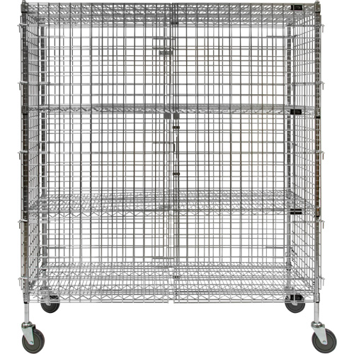 Chariot de s&eacute;curit&eacute;, Chrom&eacute;, 60" x 69" x 24", Capacit&eacute; 500 lb Distribution Industrielle GC