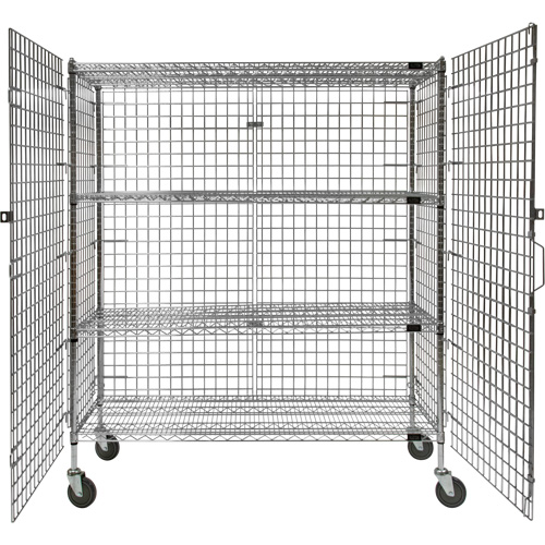 Chariot de s&eacute;curit&eacute;, Chrom&eacute;, 60" x 69" x 24", Capacit&eacute; 500 lb Distribution Industrielle GC