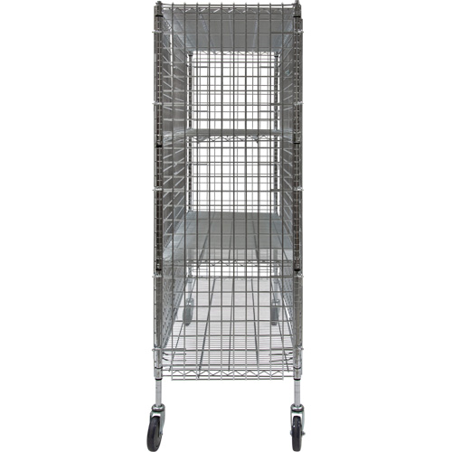 Chariot de s&eacute;curit&eacute;, Chrom&eacute;, 60" x 69" x 24", Capacit&eacute; 500 lb Distribution Industrielle GC