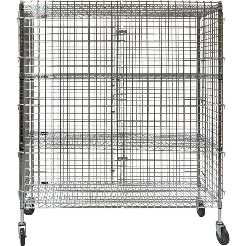 Chariot de s&eacute;curit&eacute;, Chrom&eacute;, 60" x 69" x 24", Capacit&eacute; 500 lb Distribution Industrielle GC