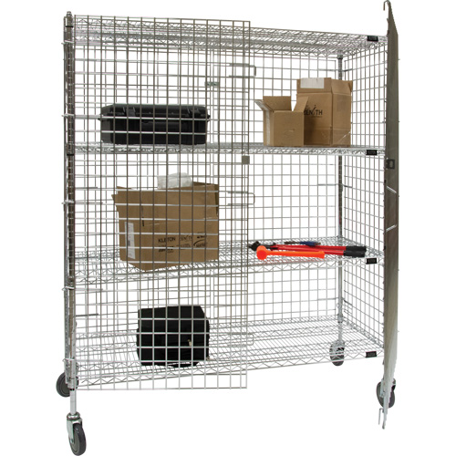 Chariot de s&eacute;curit&eacute;, Chrom&eacute;, 60" x 69" x 24", Capacit&eacute; 500 lb Distribution Industrielle GC