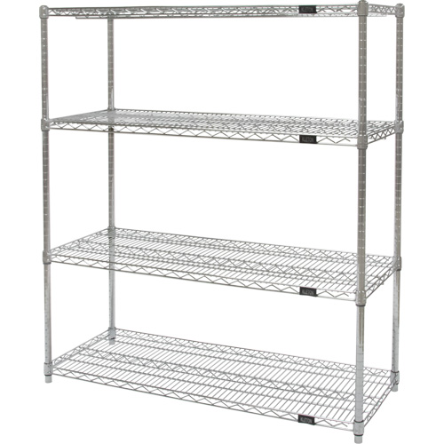 &eacute;tag&egrave;res robustes en treillis chromat&eacute;, Tiers 4, 30" la x 54" h x 18" p Distribution Industrielle GC