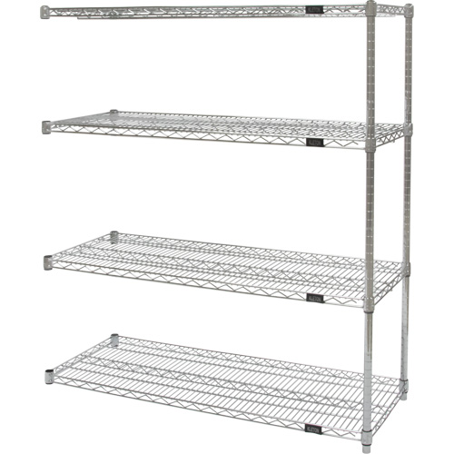 &eacute;tag&egrave;res robustes en treillis chromat&eacute;, Ensemble Ajout, Tiers 4, 30" la x 54" h x 14" p Distribution Industrielle GC