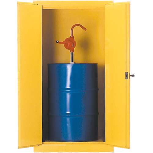 Armoires de s&eacute;curit&eacute; pour barils, Capacit&eacute; de 55 gal. US, Jaune Distribution Industrielle GC