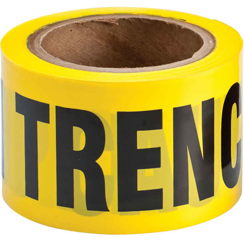 Ruban pour barricade, Anglais, 3" la x 200' lo, 3 mils, Noir sur jaune Distribution Industrielle GC
