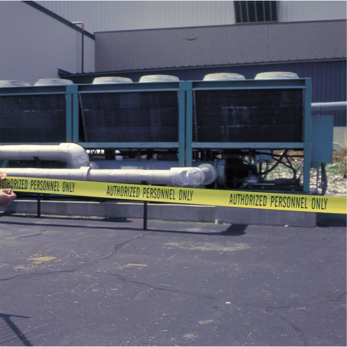 Rubans pour barricades, Anglais, 3" la x 1000' lo, 2 mils, Noir sur jaune Distribution Industrielle GC