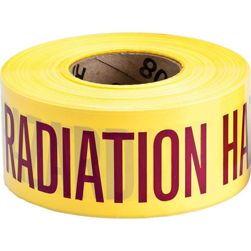 Ruban pour barricade, Anglais, 3" la x 200' lo, 3 mils, Magenta/jaune Distribution Industrielle GC