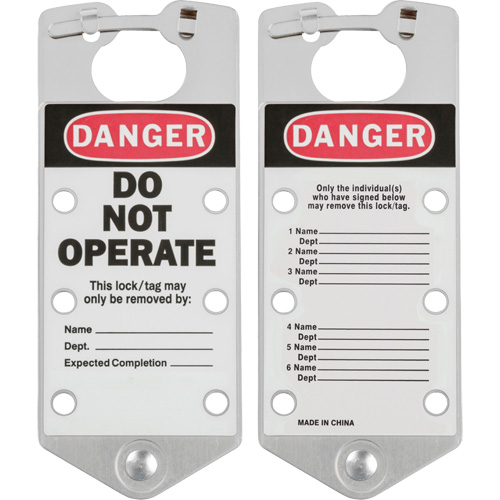 Labeled Lockout Hasps, Silver Distribution Industrielle GC