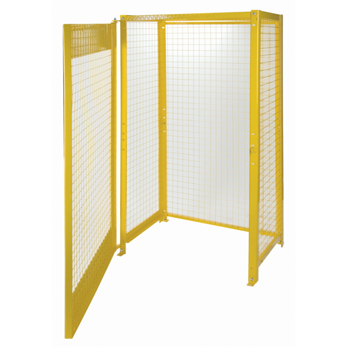 Gas Cylinder Cabinets, 10 Cylinder Capacity, 44" W x 30" D x 74" H, Yellow Distribution Industrielle GC