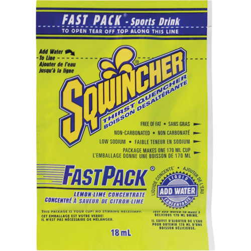 Sqwincher&reg; Rehydration Drink Fast Pack&reg;, Single Serve, Lemon-Lime Distribution Industrielle GC