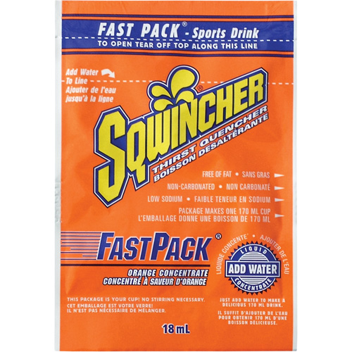 Sqwincher&reg; Rehydration Drink Fast Pack&reg;, Single Serve, Orange Distribution Industrielle GC