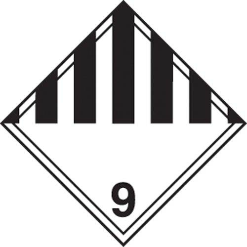 TDG Shipping Labels, Class 9, Miscellaneous Dangerous Goods, Paper Distribution Industrielle GC