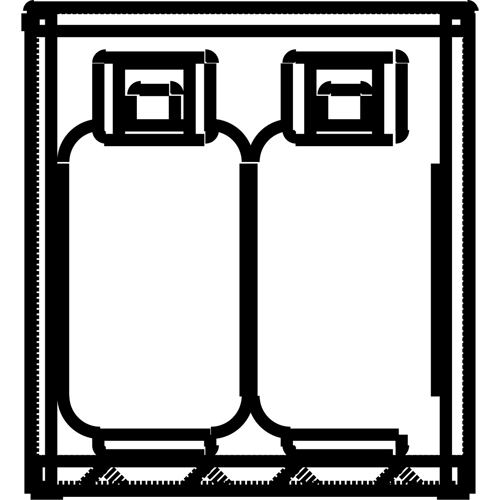 Armoires en aluminium pour bouteilles GPL, nbre de bouteilles: 4, 30" , 32" , 33-1/2" , Argent Distribution Industrielle GC