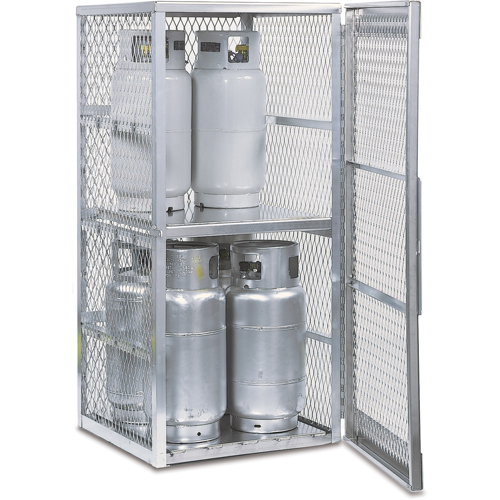 Armoires en aluminium pour bouteilles GPL, nbre de bouteilles: 8, 30" , 32" , 65" , Argent Distribution Industrielle GC