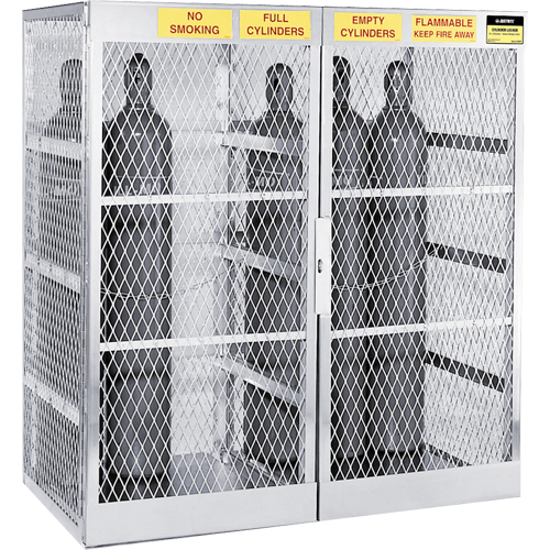 Armoires en aluminium pour bouteilles GPL, nbre de bouteilles: 20, 60" , 32" , 65" , Argent Distribution Industrielle GC
