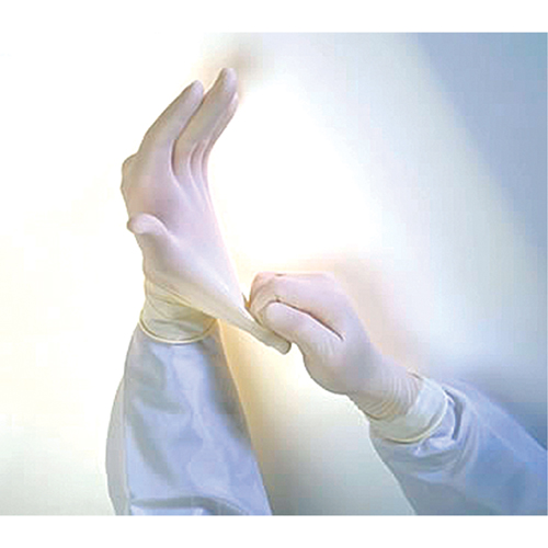 Gants d'examen Qualatex Miracle Grip QRP, Moyen, Latex, 6 mils, Sans poudre, Blanc Distribution Industrielle GC