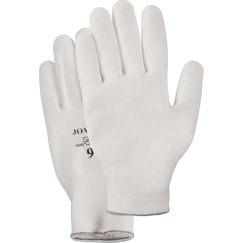 Gants enduit &agrave; paume tricot&eacute;e blanc, Taille Petit/7, Rev&ecirc;tement Polyur&eacute;thane, Enveloppe en PEHP, EN 388 niveau 2 Distribution Industrielle GC