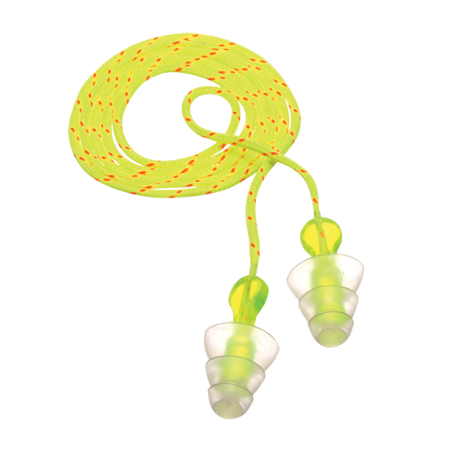 Bouchons d'oreilles r&eacute;utilisables &agrave; trois brides E-A-R, Avec cordon, Vrac - Sac en poly, 26 dB NRR, Taille unique Distribution Industrielle GC