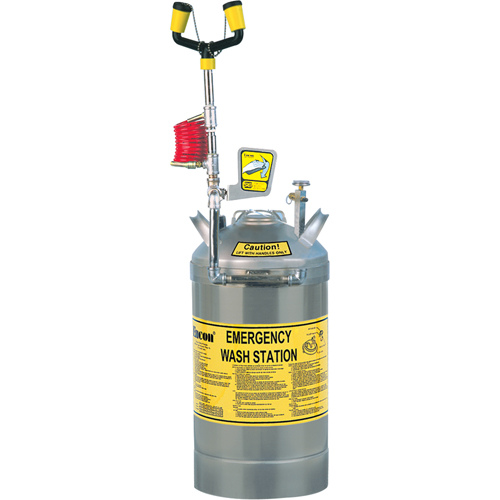 Douche oculaire autonome, Pressuris&eacute;, Capacit&eacute; 13 gal., Conformit&eacute; ANSI Z358.1 Distribution Industrielle GC