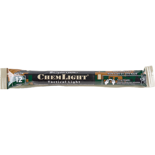 B&acirc;tons de s&eacute;curit&eacute; luminescents Cyalume 6", Vert, Dur&eacute;e 12 h Distribution Industrielle GC