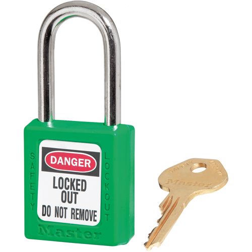 Zenex Padlocks, Safety Padlock, Keyed Different, Thermoplastic, 1-1/2" Width Distribution Industrielle GC