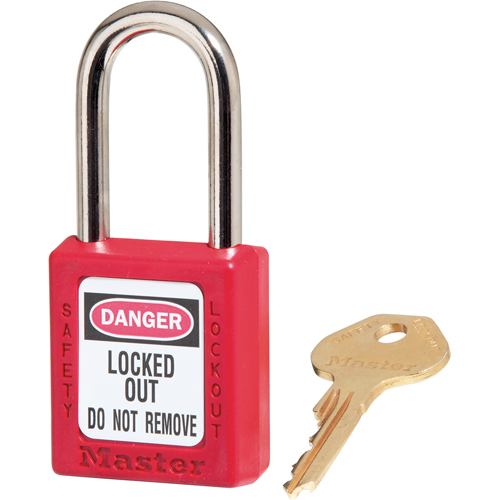 Cadenas Zenex, Cadenas de s&eacute;curit&eacute;, Cl&eacute;s diff&eacute;rentes, Thermoplastique, Largeur de 1-1/2" Distribution Industrielle GC