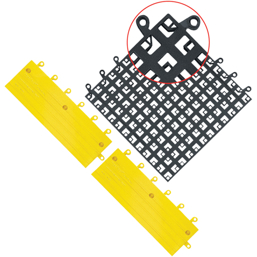 Carrelage no 560 ErgoDeck , PVC, 1-1/2' la c, 1-1/2' lo, 7/8" &eacute;paisseur, Noir Distribution Industrielle GC