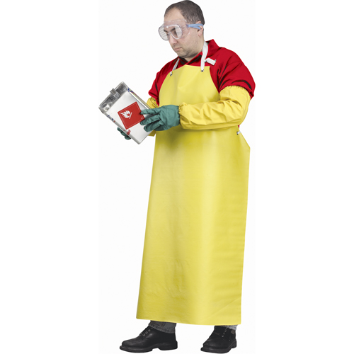 Flame Resistant Aprons, Neoprene/Polyester, 48" L x 35" W, Yellow Distribution Industrielle GC