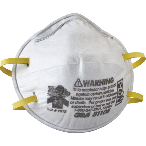 Respirateurs contre les particules 8110S, N95, Certifi&eacute; NIOSH, Petit Distribution Industrielle GC