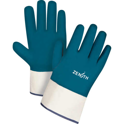 Gants &agrave; poignet de s&eacute;curit&eacute; de poids lourd, 11/2T-Grand, R&ecirc;vetement Nitrile, Enveloppe en Coton Distribution Industrielle GC