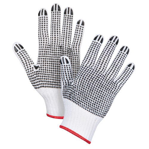 Double-Sided Dotted String Knit Gloves, Poly/Cotton, Double Sided, 7 Gauge, Small Distribution Industrielle GC