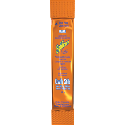 Sqwincher&reg; Boisson de r&eacute;hydratation ZERO Qwik Stik, Poudre, Orange Distribution Industrielle GC