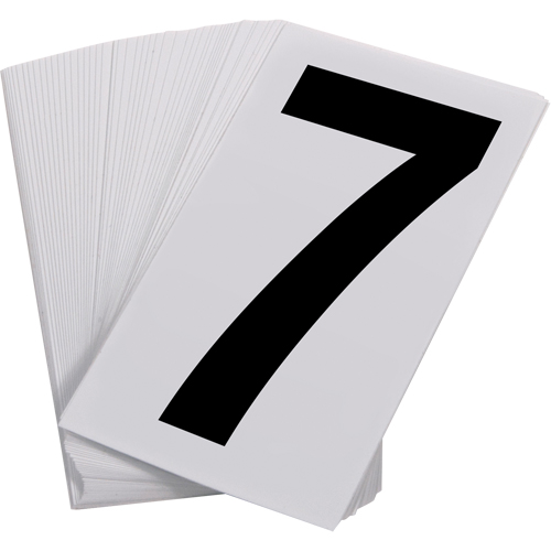 Pressure Sensitive Numbering, 7, 3-1/2" H, Black on White Distribution Industrielle GC