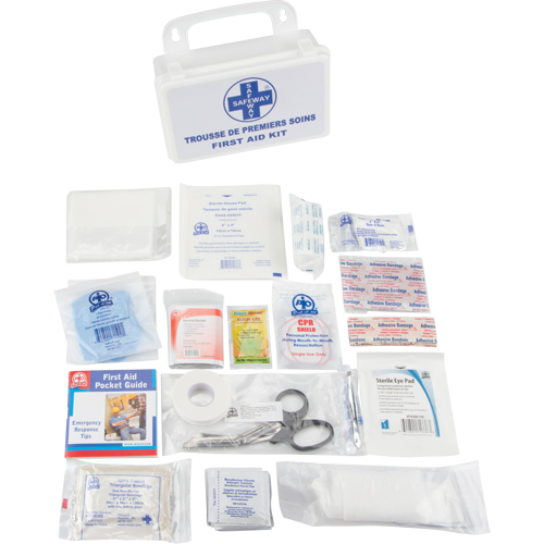 Trousse de premiers soins, Dispositif m&eacute;dical Classe 1, Boîte en plastique Distribution Industrielle GC