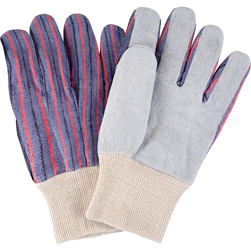 Gants de travail d'usage standard, Grand, Paume en Cuir de vache refendu Distribution Industrielle GC
