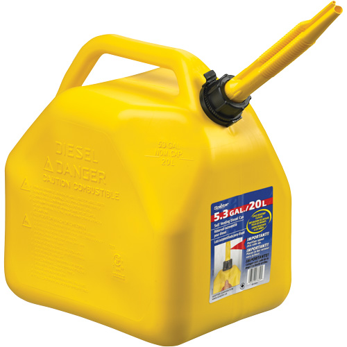 Jerricans, 5,3 gal. US/20,06 L, Jaune, Conformes aux normes CSA/ULC Distribution Industrielle GC