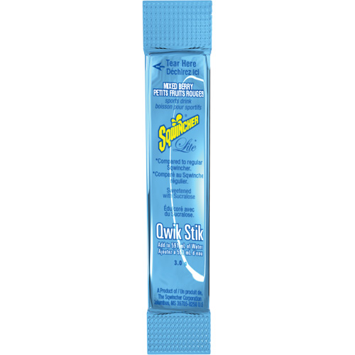Sqwincher&reg; ZERO&reg; Qwik Stik Rehydration Drink, Powder, Mixed Berry Distribution Industrielle GC