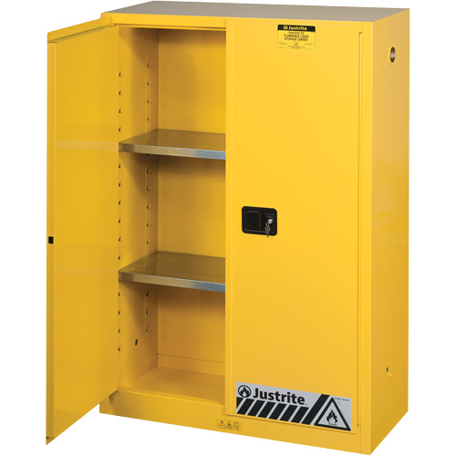 Sure-Grip&reg; Ex Flammable Storage Cabinets, 45 gal., 2 Door, 43" W x 65" H x 18" D Distribution Industrielle GC