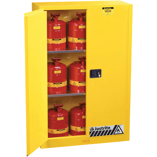 Sure-Grip&reg; Ex Flammable Storage Cabinets, 45 gal., 2 Door, 43" W x 65" H x 18" D Distribution Industrielle GC