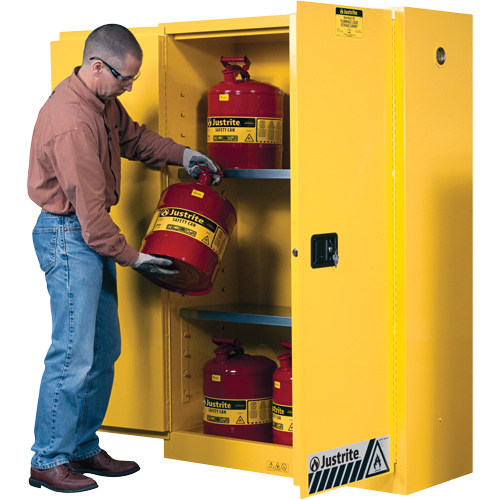 Sure-Grip&reg; Ex Flammable Storage Cabinets, 45 gal., 2 Door, 43" W x 65" H x 18" D Distribution Industrielle GC
