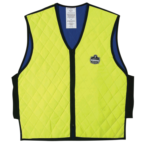 Vestes refroidissantes &agrave; &eacute;vaporation humide Chill-Its 6665, Moyen, Jaune lime haute visibilit&eacute; Distribution Industrielle GC