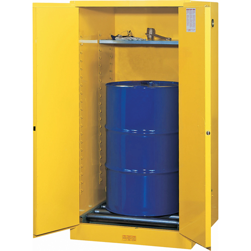 Armoires Sure-Grip EX pour entreposage de barils &agrave; la verticale, Capacit&eacute; de 55 gal. US, Jaune Distribution Industrielle GC