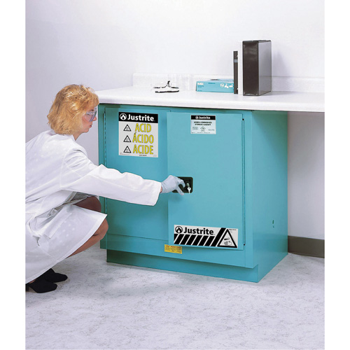 ChemCor&reg; Lined Acid/Corrosive Storage Cabinets, 22 gal., 35" x 35" x 22" Distribution Industrielle GC