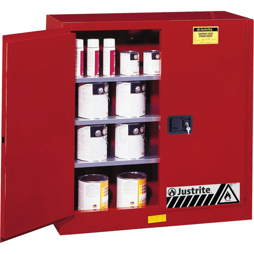 Armoire de s&eacute;curit&eacute; pour la peinture et les encres combustibles EX Sure-Grip, 40 gal., 3 tablettes Distribution Industrielle GC