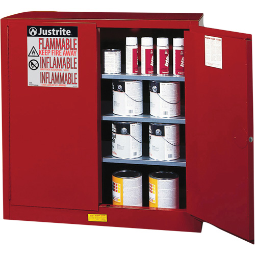Armoire de s&eacute;curit&eacute; pour la peinture et les encres combustibles EX Sure-Grip, 40 gal., 3 tablettes Distribution Industrielle GC