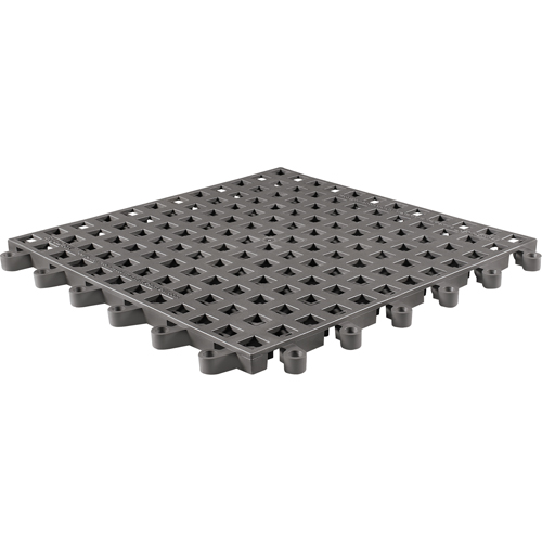 ErgoDeck&reg; General Purpose No. 564 Matting, PVC, 1-1/2' W x 1-1/2' L, 7/8" Thick, Charcoal Distribution Industrielle GC