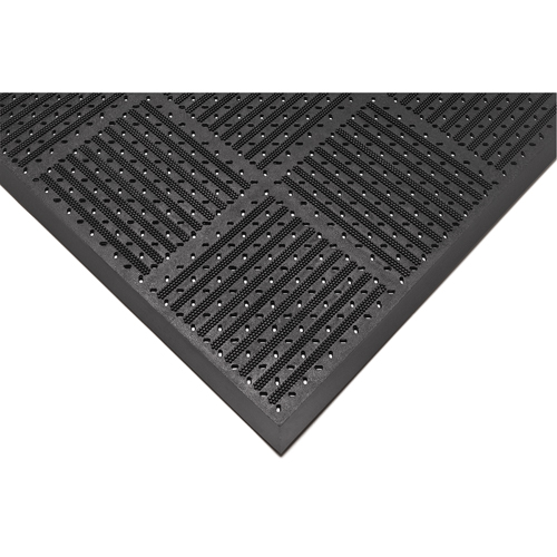 Outfront Reversible No. 227 Mat, Rubber, Scraper Type, Slotted Pattern, 3' x 6', Black Distribution Industrielle GC